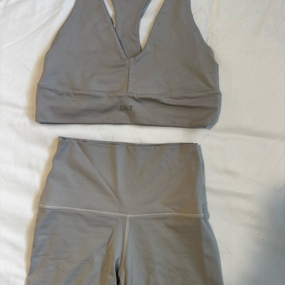 SET Active Gray Bike Shorts Set